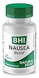 BHI Nausea Natural Relief 7 Multi-Symptom Homeopathic Active Ingredients Help Relieve Nausea, Vomiting, Bloating & Indigestion Non-Drowsy Remedy Soothes Discomfort for Women & Men - 100 Tablets