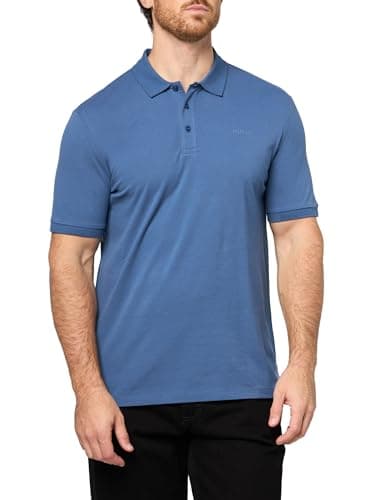 HUGO, Regular Fit Reversed Logo Short Sleeve Polo Shirt, Skyline Blue, S