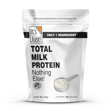It's Just! - Total Milk Protein Concentrate Powder, GLP-1 Friendly, Naturally 80% Casein / 20% Whey, rBSH/RBST Hormone Free, No Added Sugar, MPC-85 (1 Pound, Unflavored)