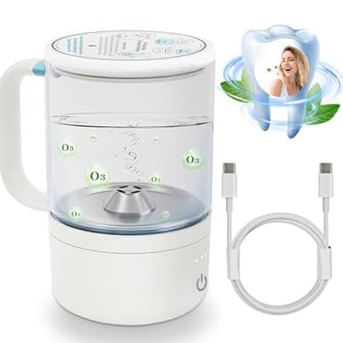petnais Ozone Water Cup personal care station11oz ozone generator water cup convert tap water into hydrogen rich & for refreshing oral flushing to enhance your daily health habits.