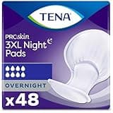 TENA Incontinence Pads, 3XL Plus Size, Overnight Absorbency, For Men & Women, ProSkin - 48 Count