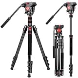Victiv Camera Tripod, 72" Video Tripod with Fluid Head, Aluminum Heavy Duty Tripod with Carry Bag, Professional Camera Tripods & Monopods, Compatible with Canon, Sony, DSLR, Camcorder