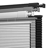 Boolegon No Drill No Tools Cellular Shades Top Down Bottom Up Honeycomb Blinds Blackout Cordless Window Blinds Easy to Install Cellular Shade for Windows,Blackout-White,Custom Size