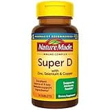 Nature Made Super Vitamin D Immune Complex, Vitamin D3, Selenium, Copper and Zinc Supplements for Immune Support, 70 Tablets, 70 Day Supply