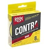 Strike King Contra Braid Performance Fishing Line, 300-Yards, Zero Stretch, 8-Pound, Hi-Vis Yellow
