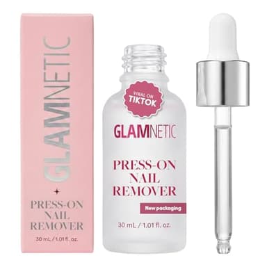 Glamnetic Press On Nail Remover | Odorless, No Acetone, Gentle Press-On Nail Remover Serum for Fake Nails | 30 ml/1.01 fl. oz.