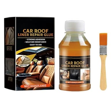 100 ML Headliner Repair Glue - Quick Repair, Strong Adhesive, Easy to Use - Multifunctional for Car Roof Fabric, Headliner & Inside Roof Cloth (1PCS)