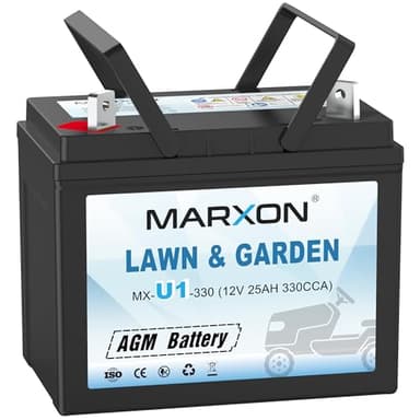 MARXON U1 12v 330CCA Riding Lawn Mower Battery, Garden Tractors Battery Maintenance Free AGM Batteries Compatible with Troy-Bilt John Deere Toro Cub Cadet Craftsman Ariens Poulan Pro Massey Ferguson