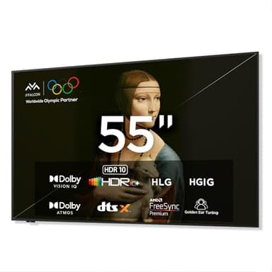 iFFALCON 55-Inch Class QLED 4K Smart TV, Ultra-Slim Picture Frame TV, 144Hz, HDR, Art Mode w/AI Art, Wide Color Gamut, Dolby Vision IQ, Dolby Atmos, Google Assistant Voice Remote(55F75, 2025 Model)
