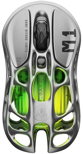 GravaStar Mercury M1 Pro Wireless Gaming Mouse – 26,000 DPI PAW3395DM Sensor • Lightweight Magnesium Alloy • Tri-Mode (Wired/2.4GHz/Bluetooth) • 4K Polling Rate • Up to 200-Hour Battery