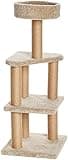 Amazon Basics - Cat Tree Indoor Climbing Activity Tower with Scratching Posts, multi-level, Large, 17.7" x 45.9", Beige