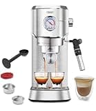 Gevi Commercial Espresso & Coffee Makers with Auto Milk Frother, Professional Expresso Coffee Machines for Home, Compact Cappuccino & Latte Machine, Gift for Coffee Lover, Home Baristas