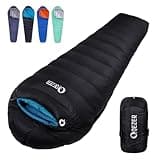 QEZER Down Sleeping Bag for Adults 0 Degree Sleeping Bag with 620 Fill Power Down Ultralight Mummy Sleeping Bag Backpacking Sleeping Bag