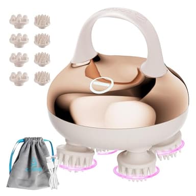 COMFIER Cordless Scalp Massager with 3 kneading Modes, Gifts,Waterproof Head Massage with 8 Claws for Deep Cleansing,Head Scratcher,Body Massager,Cat Massage