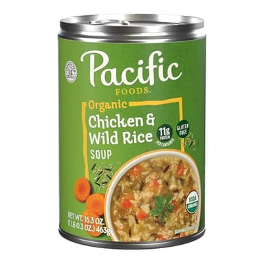Pacific Foods Organic Chicken and Wild Rice Soup, 16.3 oz Can