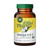 MegaFood Vegan Omega 3 6 9 - Burp-less Omega 3 Supplement - 600 mg Plant-Based Omega-3 & 150 mg DHA Per Serving - Heart, Brain, Vision & Joint Support - Fish Oil Alternative - 60 Capsules, 30 Servings