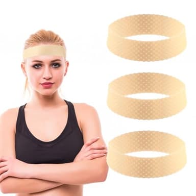 JJUNW 3-Piece Wig Grip Band Set - Adjustable Silicone Wig Headbands, Non-Slip Elastic Wig Grip, Sweat-Proof Hold (Skin Color)
