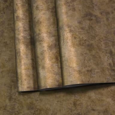 BAYYA Copper Wall Paper Peel and Stick Modern Removable Concrete Wallpaper Gold/Brown/Grey Industrial Wallpaper 16"x118" Rust Vintage Metallic Contact Paper for Bedroom Bathroom Living Room Wall