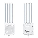 WAVLINK Outdoor WiFi 6 Wireless Access Point, AX1800 WiFi 6 Extender Long Range, Support Active PoE, 4x8dBi Antennas,Work with Starlink/Repeater/Router,IP67,Up to 128 Devices for Farm,Yard,RV,Campsite