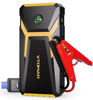 VTOMAN V6 Pro Jump Starter, 2000A Car Battery Jumper Starter Portable for 7L Gas/5L Diesel Engines, Jump Box,12V Auto Jump Start Battery Pack, Lithium Booster Pack, Portable Charger and Jumper Cables