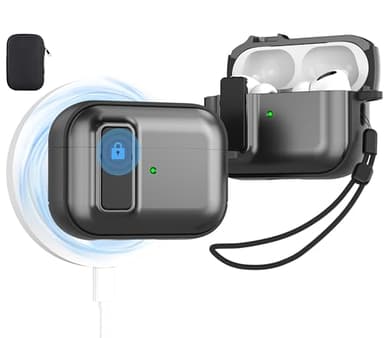 Valkit Compatible Airpods Pro 2nd/1st Generation Case with Cleaner Kit, Secure Lock Airpods Pro 2 Case Cover Magnetic Ready, Shockproof Protective Case for Airpods Pro 2nd/1st Gen(2023/2022/2019)