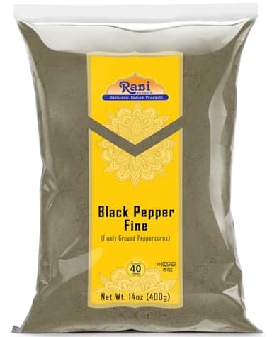 Rani Black Pepper Fine Powder, 80 Mesh, 14oz (400g) ~ 100% Natural | Vegan | Gluten Friendly | NON-GMO | Kosher | Product of Vietnam