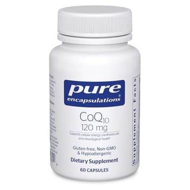 Pure Encapsulations CoQ10 120 mg - Coenzyme Q10 Supplement for Heart Health, Energy, Antioxidants, Brain & Memory Health - Cellular Health, Cognition & Cardiovascular Support* - 60 Capsules