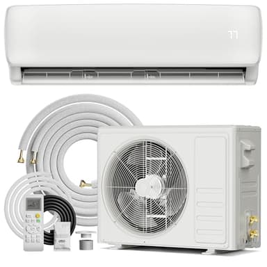 Mountman 12000 BTU Mini Split AC/Heating System,19 SEER2 110/120V Energy Efficient Ductless Inverter System,Cools Up to 750 Sq.Ft with Pre-Charged Condenser,Heat Pump & Installation Kits