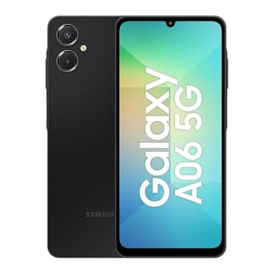 Samsung Galaxy A06 5G | 128GB, 2025 | IP54 Splash Resistant, 6.7" 90Hz Display, Android 15, International Model Factory Unlocked for Global, T-Mobile, Metro | 20W Fast Charger Bundle, Black