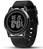 YUINK Mens Watch Ultra-Thin Digital Sports Watch Waterproof Stainless Steel Fashion Wrist Watch for Men Women