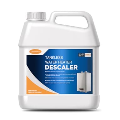 LIIZOUSUDA Tankless Water Heater Descaler, Highly Effective Descaler Restores Heating Efficiency - for Tankless Water Heater Systems, Restores Heating Efficiency, Easy to Use, Quart, 32 fl oz