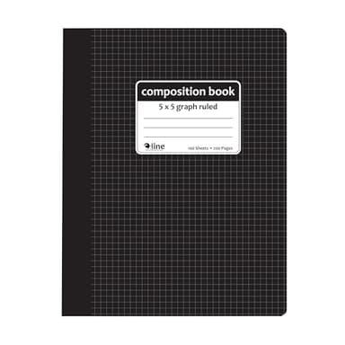 C-Line Composition Notebook, 5 x 5, Graph Ruled, Black Marble (22301)