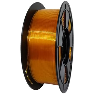 PETG Filament 1.75mm 1kg-Transparent Amber PETG 3D Printer Filament, Made with Food-Contact Compliant Raw Materials, High Speed Printing 60-500mm/s, Strong Layer Adhesion