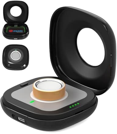 búsqueda Wireless Charging Case for Oura Ring 4 Charger, 2000mAh Portable Travel Charging Station Fits All-Sized Ring Gen 4, 30-Day Runtime (Official Charger NOT Included),Black