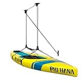 StoreYourBoard Standup Paddleboard and Surfboard Ceiling Storage Pulley System, Garage Mount Hoist, Heavy Duty Holds 150 lbs