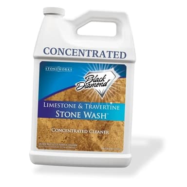 Black Diamond Stoneworks Natural Stone Cleaner - Limestone, Slate & Travertine Cleaner - Natural Stone Shower Cleaner for Marble - Concentrated PH Neutral Stone Floor Cleaner - 1-Gallon.