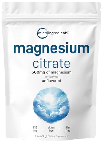 Magnesium Citrate Powder, 2lbs | Unflavored Magnesium Supplement | Relaxation and Nutrient Utilization | Easily Absorbed Formula | Non-GMO, Vegan, Gluten Free