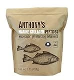 Anthony's Hydrolyzed Marine Collagen Peptides, Gluten-Free, Paleo and Keto Friendly, Unflavored, 1-Pound