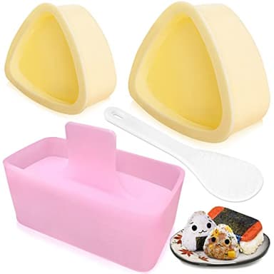Onigiri Mold, 3 Pack Musubi Press Maker Triangle Rice Ball Mold Maker for Kid Lunch Bento and Home DIY