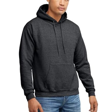 Hanes mens Pullover Ecosmart Hooded Sweatshirt Hoody, Charcoal Heather, 3X-Large US
