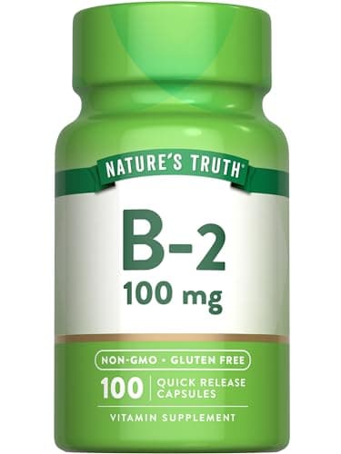Nature's Truth B2 Vitamin | 100mg | 100 Capsules | Non-GMO & Gluten Free Supplement | Riboflavin
