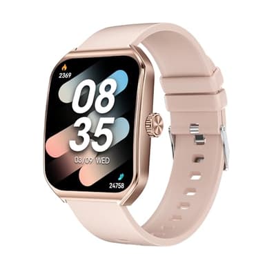 AOLON Smart Watches for Men Women, 1.83" HD Display with 3D Curved Glass, Metal Fitness Smart Watch with Heart Rate, SPO₂, Sleep & Stress Monitoring Fitness Tracker with Android & iOS（Rose Gold）