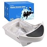 60 Pack Litter Box Robot 3 4 Waste Bags, Self Cleaning Cat Litter Box Robot Waste Liner Bags Replacement, Heavy Duty 9-11 Gallons of Capacity