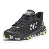 Skechers Men's Viper Court-Athletic Indoor Outdoor Pro Pickleball Shoes with Arch Fit Support Sneaker, Black, 10.5