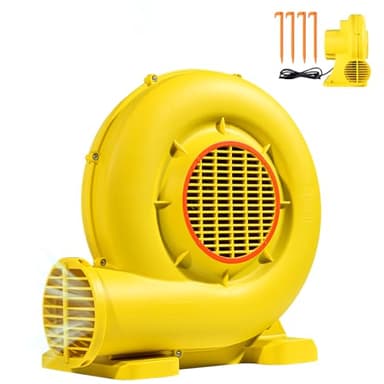 VEVOR Inflatable Blower, 0.9 & 1.0 HP Dual-Power, Electric Air Blower, 590W Bounce House Blowing Pump, 3400RPM Commercial Corded Fan Pump for Castle Wate Slides Water Slide Bouncy Castle