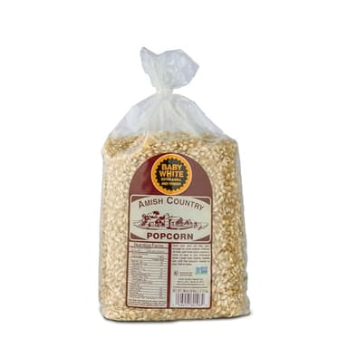 Amish Country Popcorn | 6 lb Bag | Baby White Popcorn Kernels | Small & Tender Popcorn | Old Fashioned, Non-GMO and Gluten Free (Baby White - 6 lb Bag)