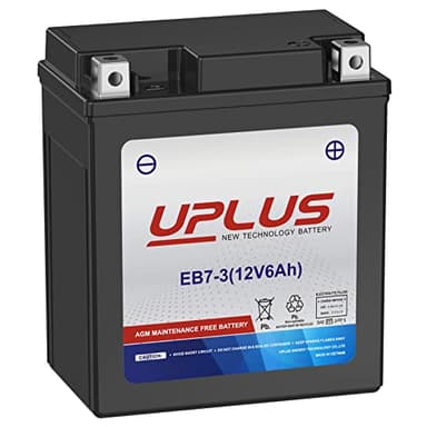 UPLUS YTX7L-BS Motorcycle ATV Battery, EB7-3 Maintenance Free 12V 6AH SLA Batteries Snowmobile Scooter AGM Battery, Replacement for YTX7L-4, LTX7L-BS,NTX7L-BS,FTX7L-BS,ETX7L-BS,CTX7L-BS,GTX7L-BS,GSX7L