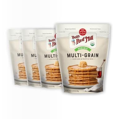Bob's Red Mill Organic 7 Grain Pancake & Waffle Mix, 24oz (Pack of 4) - Organic, Whole Grain, Kosher