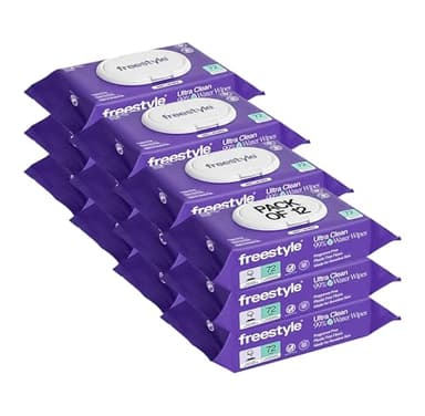 Freestyle Soft Jumbo Baby Wipes, Hypoallergenic and Unscented, Water-Based Wet Wipes for Babies, Finely Suited for Sensitive Skin, Thick & Oversized, Pack of 12, 72 Wipes Per Pack