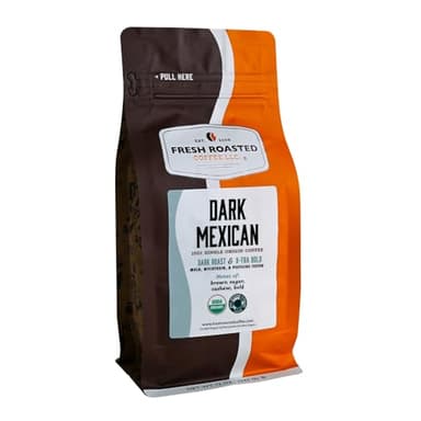 Fresh Roasted Coffee, Organic Dark Mexican, Dark Roast, Mold & Mycotoxin Tested, Kosher, 12 oz, Ground